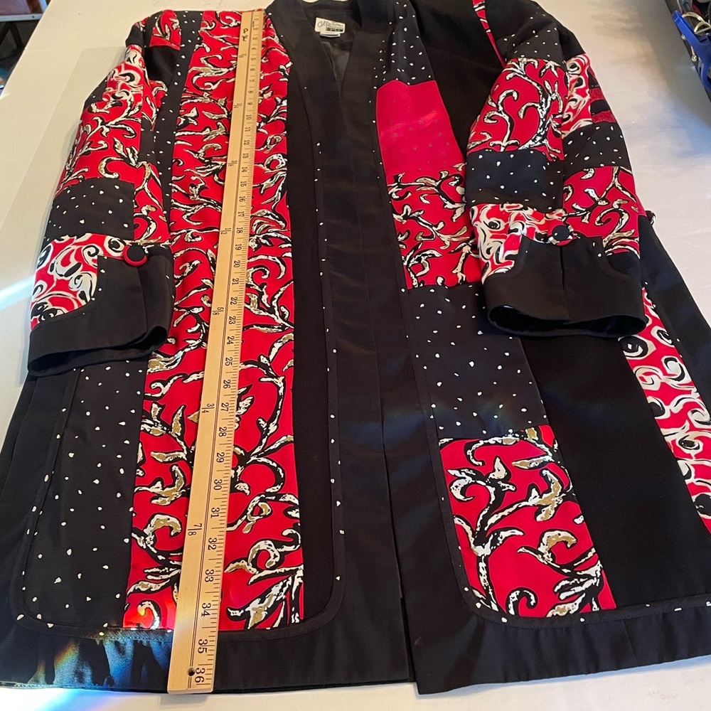 Collection Jeanne Marc Vintage Patchwork Duster Jacket Artwear - Picture 9 of 13